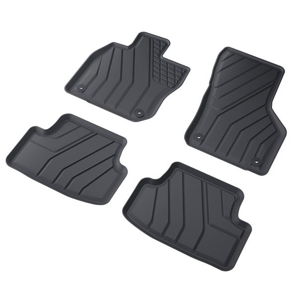 Alfombrillas de TPE adecuadas para Volkswagen Golf VIII mHEV Hatchback (2024-....) - con transmisión automática - alfombras para coche