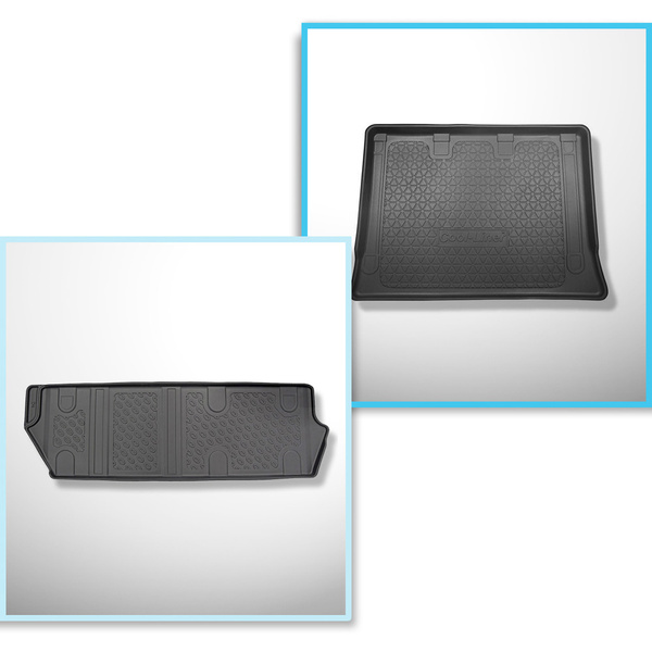 Conjunto de alfombrilla para maletero y alfombrillas para el interior del coche TPE para: Mercedes-Benz Vito W447 Tourer (10.2014-....) - tras la tercera fila de asientos; versión Extra larga (Extra Long) (distancia entre ejes 3430 mm; longitud del vehícu