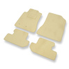 Alfombrillas de Velour adecuadas para Ford Mustang VI Coupé, Cabrio (2014-2023) - alfombras para coche - Premium color beige