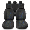 Fundas universales para asientos de coche para Audi A8 D2, D3, D4, D5 (1994-2019) - UNE-BL