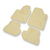 Alfombrillas de Velour adecuadas para Citroen C2 Hatchback (2003-2010) - alfombras para coche - Premium color beige