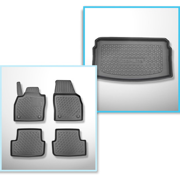 Conjunto de alfombrilla para maletero y alfombrillas para el interior del coche 