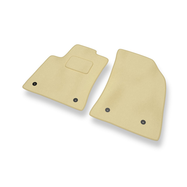 Alfombrillas de Velour adecuadas para Opel Crossland X SUV (2017-2021) - alfombras para coche - Premium color beige