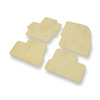 Alfombrillas de Velour adecuadas para Mazda 3 II Hatchback, Berlina (2009-2014) - alfombras para coche - Premium color beige