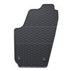 Alfombrillas de goma adecuadas para Volkswagen Fox Hatchback (2005-2010) - alfombras para coche - negro - 4 unidades