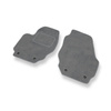 Alfombrillas de Velour adecuadas para Volvo V70 III Familiar (2007-2016) - alfombras para coche - Premium color gris