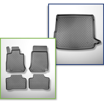 Conjunto de alfombrilla para maletero y alfombrillas para el interior del coche 