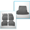 Conjunto de alfombrilla para maletero y alfombrillas para el interior del coche TPE PREMIUM para: Opel Insignia B Grand Sport (06.2017-2023)