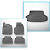 Conjunto de alfombrilla para maletero y alfombrillas para el interior del coche TPE para: Honda e Hatchback (03.2020-2024)