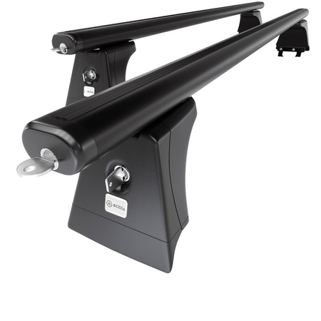 Portaequipajes de techo adecuadas para Opel Meriva B Monovolumen (2010-2017) - baca negra para coche - barras para techo de coche - puntos de montaje - aluminio
