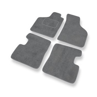 Alfombrillas de Velour adecuadas para Renault Twingo I (1992-2007) - alfombras para coche - Premium color gris