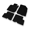 Alfombrillas de Velour adecuadas para Dacia Sandero I, II Hatchback (2008-2020) - alfombras para coche - Premium color negro