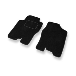 Alfombrillas de Velour adecuadas para Nissan Navara D40 Pick-Up (2005-2014) - alfombras para coche - Premium color negro