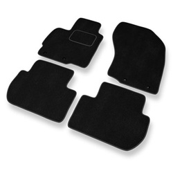 Alfombrillas de Velour adecuadas para Peugeot 4007 SUV (2007-2012) - alfombras para coche - Premium color negro