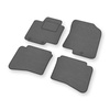 Alfombrillas de Velour adecuadas para Hyundai i20 II Hatchback, Active, Coupé (2014-2020) - alfombras para coche - Premium color gris