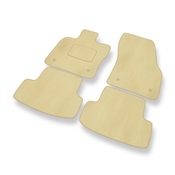 Alfombrillas de Velour adecuadas para SEAT Ateca SUV (2016-....) - alfombras para coche - Premium color beige