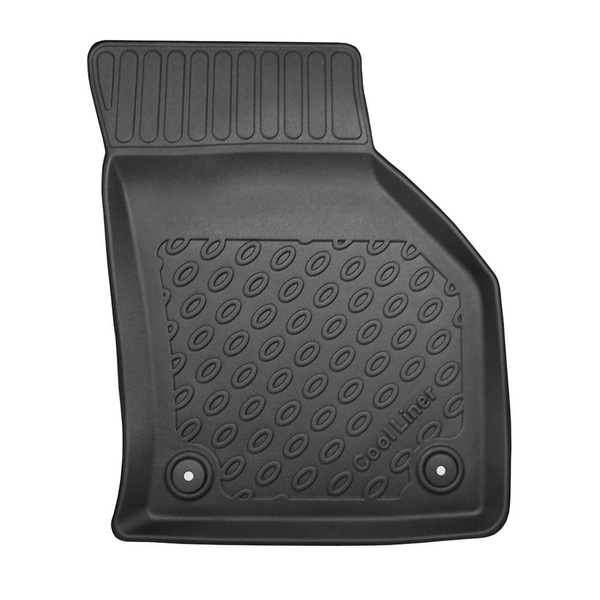 Conjunto de alfombrilla para maletero y alfombrillas para el interior del coche TPE para: Volkswagen Golf VIII Hatchback (12.2019-....) - maletero superior; suelo móvil en la posición superior; con la rueda de repuesto completa / con la rueda de repuesto