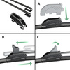 Escobillas limpiaparabrisas para la luna delantera para Fiat Barchetta Roadster (01.1995-02.2005) - escobillas plana