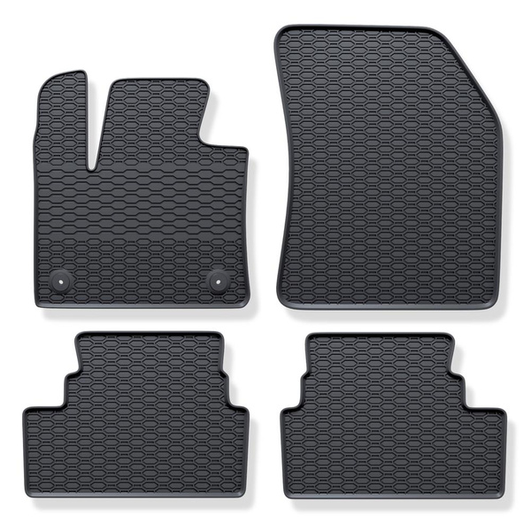 Alfombrillas de goma adecuadas para Peugeot 3008 II SUV (2016-2024) - alfombras para coche - negro - 4 unidades