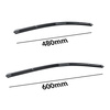 Escobillas limpiaparabrisas para la luna delantera para Volkswagen Golf V, VI Hatchback, Cabrio, Variant (10.2003-04.2013) - escobillas plana