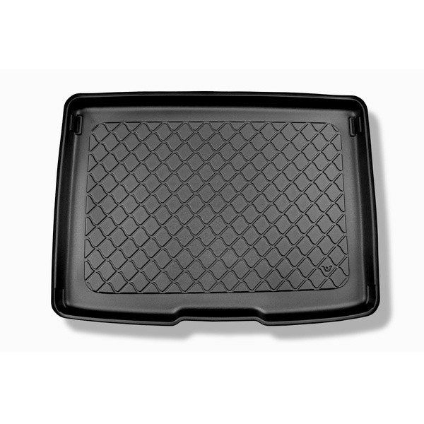 Alfombra para maletero adecuada para Ford Focus IV Hatchback, Active Hatchback (09.2018-....) - Protector maletero - Alfombrilla maletero antideslizante - parte superior maletero; con rueda de repuesto completa; base móvil en la posición más alta