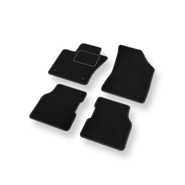 Alfombrillas de Velour adecuadas para Jeep Compass II SUV (2016-....) - alfombras para coche - Premium color negro