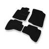 Alfombrillas de fieltro adecuadas para Toyota Aygo I Hatchback (2005-2014) - alfombras para coche - color negro