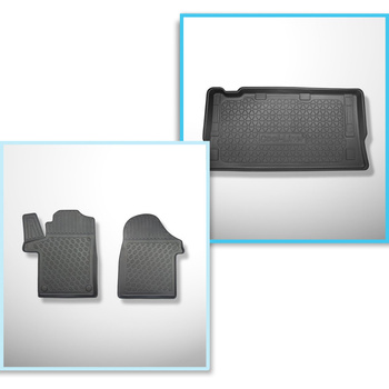 Conjunto de alfombrilla para maletero y alfombrillas para el interior del coche 