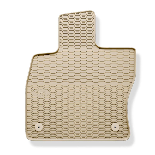 Alfombrillas de goma adecuadas para Skoda Octavia III Familiar, Liftback (2013-2020) - alfombras para coche - beige - 4 unidades
