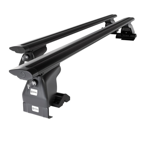 Portaequipajes de techo adecuadas para Kia Magentis Berlina (2006-2010) - baca negra para coche - barras para techo de coche - sin puntos de montaje - aluminio