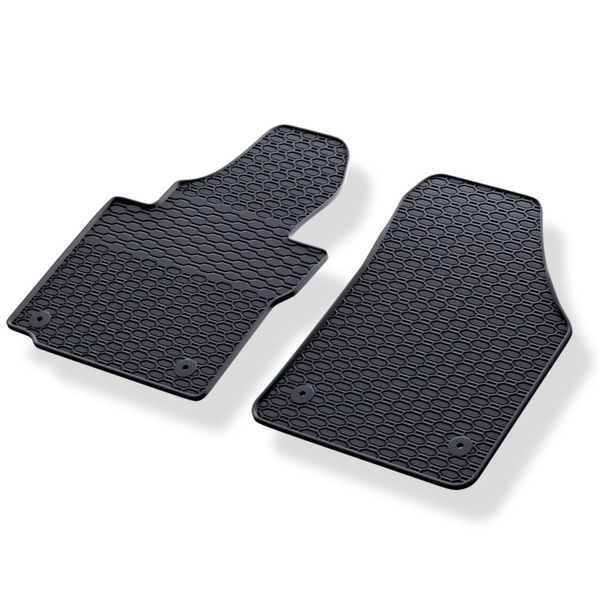 Alfombrillas de goma adecuadas para Volkswagen Caddy III Cargo (2004-2015) - alfombras para coche - negro - 2 unidades