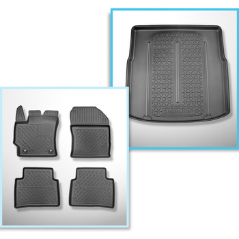 Conjunto de alfombrilla para maletero y alfombrillas para el interior del coche 