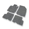 Alfombrillas de Velour adecuadas para Dacia Duster I SUV (2010-2017) - alfombras para coche - Premium color gris
