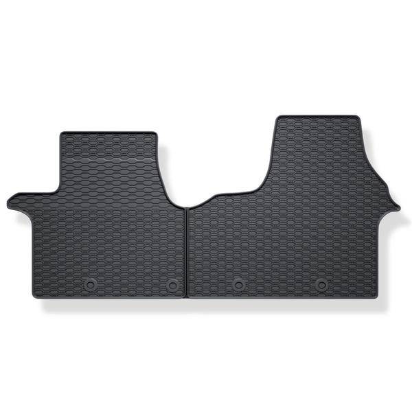 Alfombrillas de goma adecuadas para Nissan NV300 Familiar, Furgoneta (2016-2021) - alfombras para coche - negro - 1 unidad