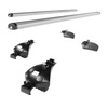 Portaequipajes de techo adecuadas para Opel Zafira C Tourer Monovolumen (2012-2019) - baca plata para coche - barras para techo de coche - railing integrado - aluminio
