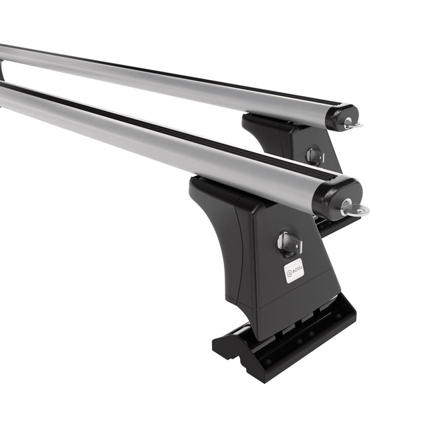 Portaequipajes de techo adecuadas para Peugeot 407 Berlina (2004-2010) - baca plata para coche - barras para techo de coche - puntos de montaje - aluminio