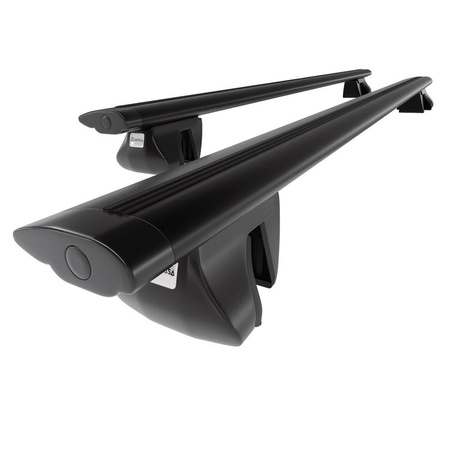 Portaequipajes de techo adecuadas para Volkswagen T-Cross SUV (2019-....) - baca negra para coche - barras para techo de coche - railing - aluminio