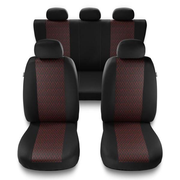 Fundas universales para asientos de coche para Peugeot 307 I, II (2001-2012) - PF-RD