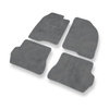Alfombrillas de Velour adecuadas para Ford Fusion I Monovolumen (2002-2005) - alfombras para coche - Premium color gris