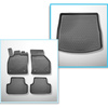 Conjunto de alfombrilla para maletero y alfombrillas para el interior del coche TPE para: Seat Leon III 5F Sportstourer (01.2014-03.2020)