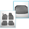 Conjunto de alfombrilla para maletero y alfombrillas para el interior del coche TPE para: Audi A1 GB Sportback (07.2018-2024) - maletero inferior; modelos sin suelo móvil de maletero