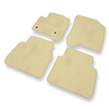 Alfombrillas de Velour adecuadas para Citroen C3 Picasso Monovolumen (2008-2017) - alfombras para coche - Premium color beige