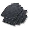 Alfombrillas de goma adecuadas para Skoda Octavia IV E-TEC MHEV Familiar (2020-....) - alfombras para coche - negro - 4 unidades
