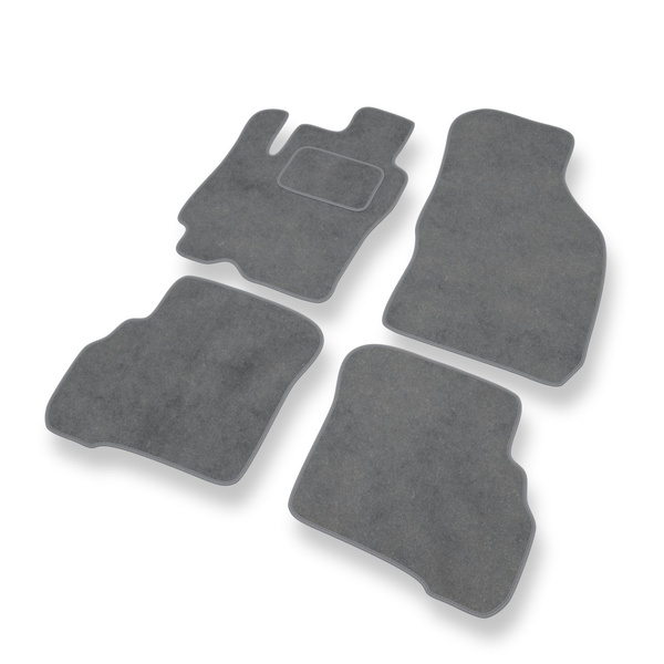 Alfombrillas de Velour adecuadas para Hyundai Atos II Hatchback (2004-2008) - alfombras para coche - Premium color gris