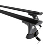 Portaequipajes de techo adecuadas para Renault Clio mk IV Hatchback (2013-2019) - baca negra para coche - barras para techo de coche - sin puntos de montaje - aluminio