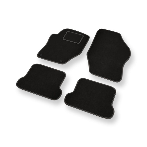 Alfombrillas de Velour adecuadas para Peugeot 308 CC Cabrio (2008-2014) - alfombras para coche - Premium color negro