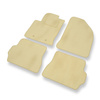 Alfombrillas de Velour adecuadas para Ford Fusion I FL Monovolumen (2006-2013) - alfombras para coche - Premium color beige