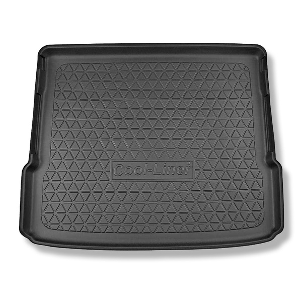 Alfombra para maletero adecuada para Mercedes-Benz EQB X243 SUV (12.2021-....) - Protector maletero - Alfombrilla maletero antideslizante - 5 plazas; parte superior del maletero; base móvil en la posición más alta; 7 plazas - 3a fila abatible