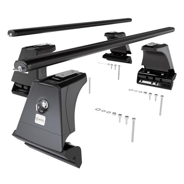 Portaequipajes de techo adecuadas para BMW 5 G30 Berlina (2017-2023) - baca negra para coche - barras para techo de coche - puntos de montaje - aluminio