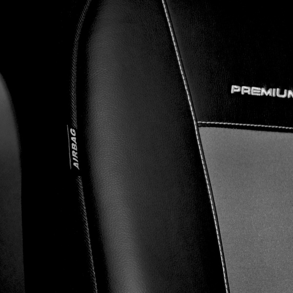 Fundas de asientos hechas a medida para Skoda Rapid Liftback, Spaceback (2012-2019) funda para el reposabrazos trasero - gris